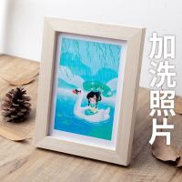 实木质相框摆台5寸6寸7寸8寸10寸创意挂墙a4简约画框照片摆件像框|白橡木色+洗照片 8寸横竖摆台(摆台专用)
