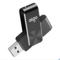 爱国者（aigo）32GB USB2.0 U盘 U266旋转防护 黑色CD纹防滑设计