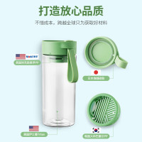 苏泊尔(SUPOR)水杯耐摔便携带塑料杯带茶滤夏季男女士随行BB杯 KC51HB10 深海蓝510ML企业专享