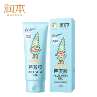 润本(RUNBEN)儿童芦荟胶100g 宝宝面霜儿童补水舒缓晒后修护专用防晒保湿凝露