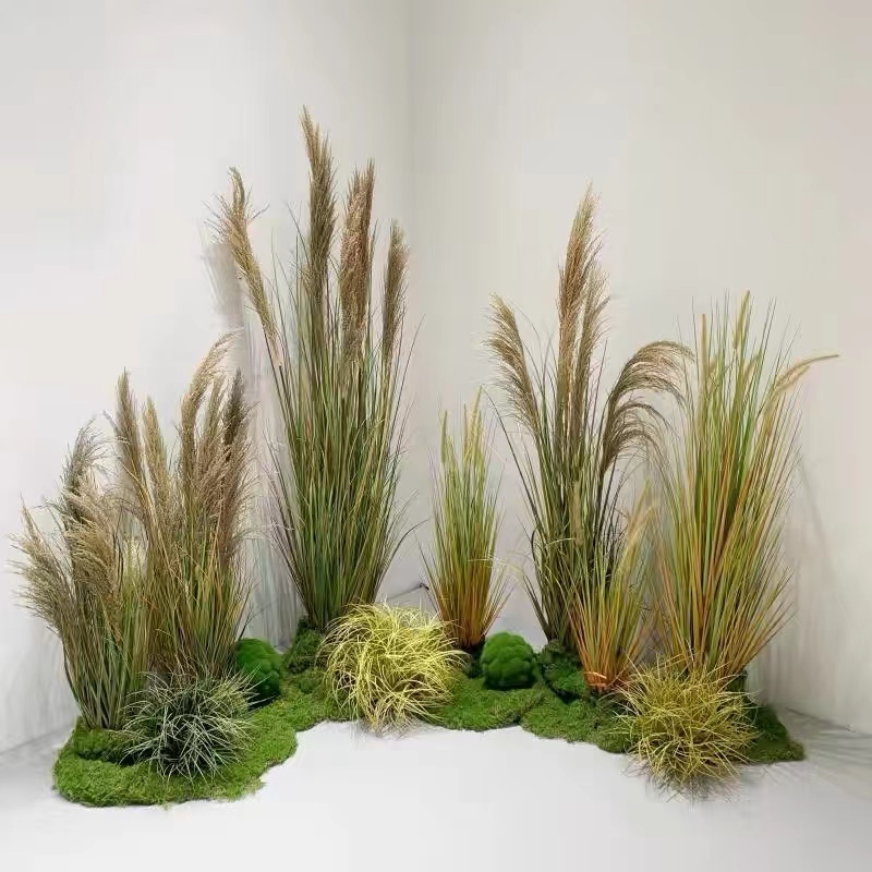 狗尾巴草仿真假草仿真绿植假花箱装饰造景观 每个规格各10盆起售