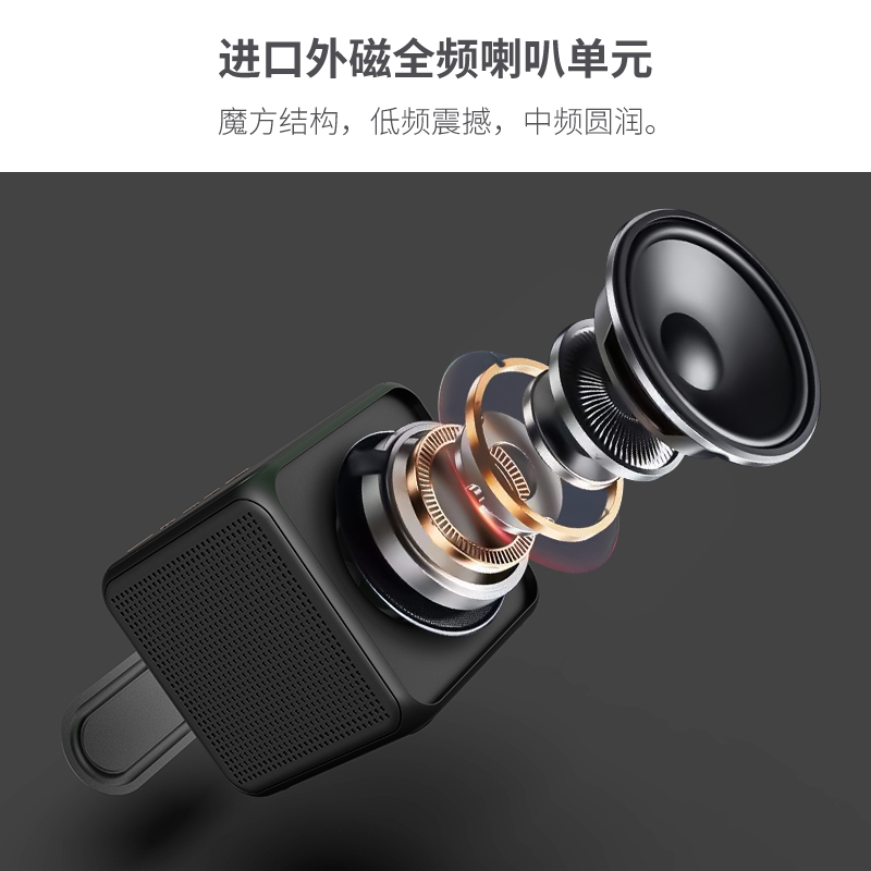现代(HYUNDAI)A8 音箱户外家用桌面低音炮大音量迷你小型无线便携式 电脑手机蓝牙FM收音机功音响