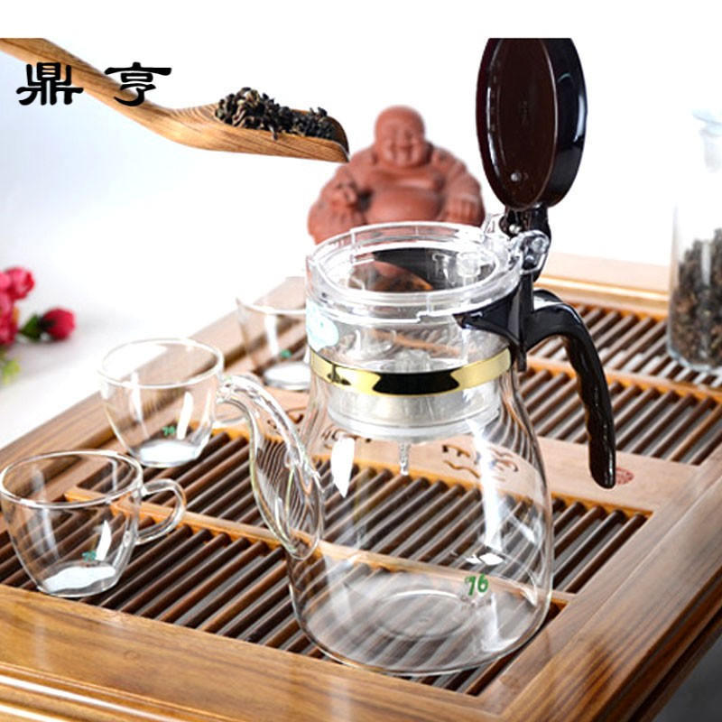 鼎亨台湾76品牌飘逸杯860毫升耐热玻璃泡茶壶过滤内胆拆洗花茶具