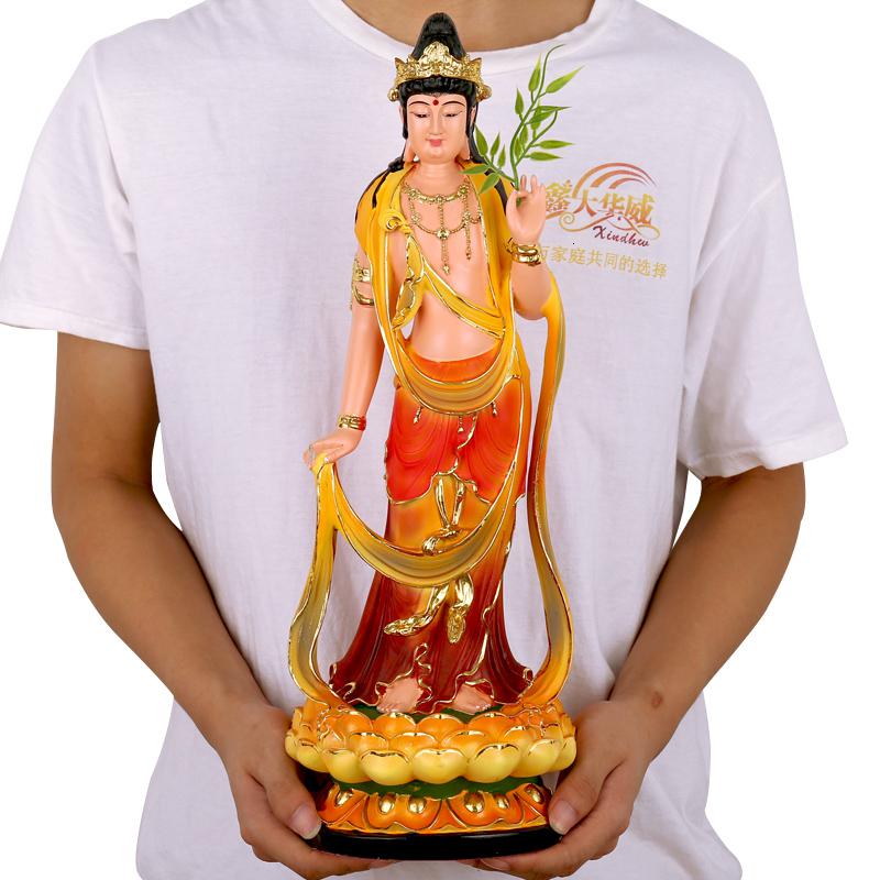 美帮汇彩绘西方三圣摆件佛堂供奉大势至观世音菩萨树脂佛像阿弥陀佛高清大图