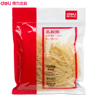 得力(deli)79310乳胶圈3包装 橡皮筋 橡皮圈 皮套 捆扎胶圈 牛皮筋 办公文具用品 黄色