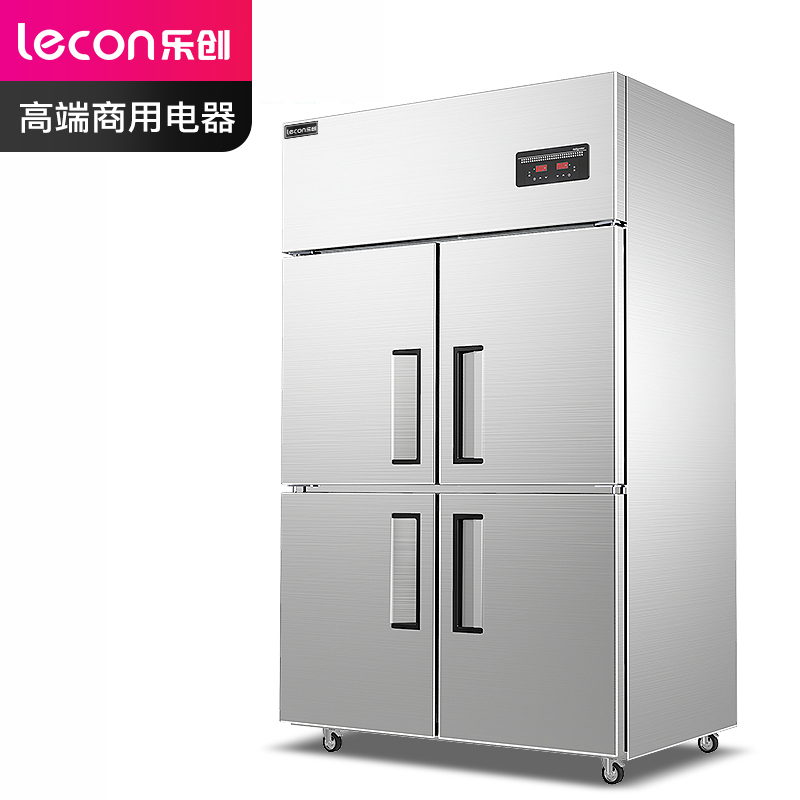 商用四门冰柜 立式厨房髙身雪冷藏冷冻保鲜高柜 双压缩机冰箱 全冷冻[工程款]LC-J-SM02