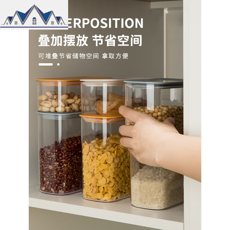 密封盒食品盒塑料盒子透明冰箱收纳盒保鲜厨房密封罐零食杂粮 三维工匠高清大图