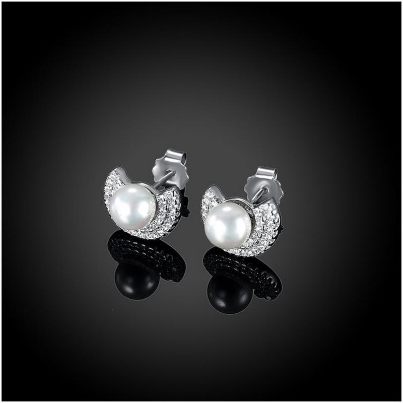 E066 Silver Earrings 925纯银耳环日韩耳钉女气质百搭简约防过敏送女朋友七夕情人节礼物