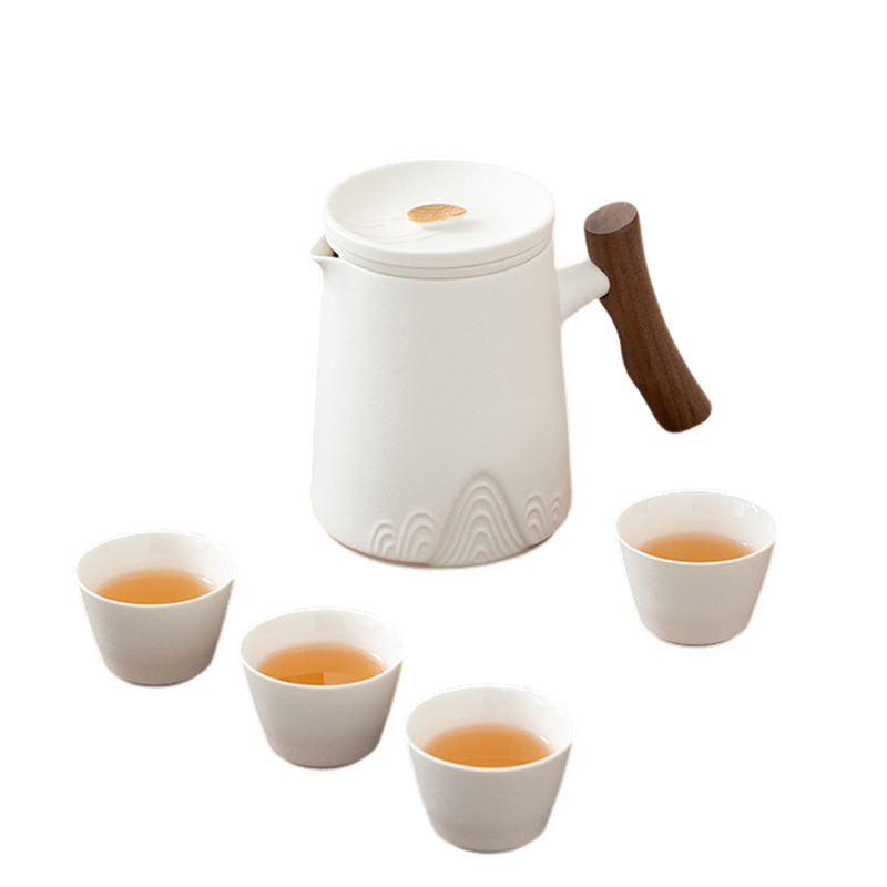 卫未来 茶具快客杯泡茶壶 白 套高清大图