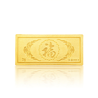 【支持回购】ZSK珠宝 百福金金条 9999足金金条中国投资金条金砖金金块 投资收藏系列