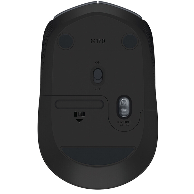 罗技(Logitech)M170无线鼠标光电鼠标笔记本苹果台式机电脑便携商务家用办公游戏入门级 灰色