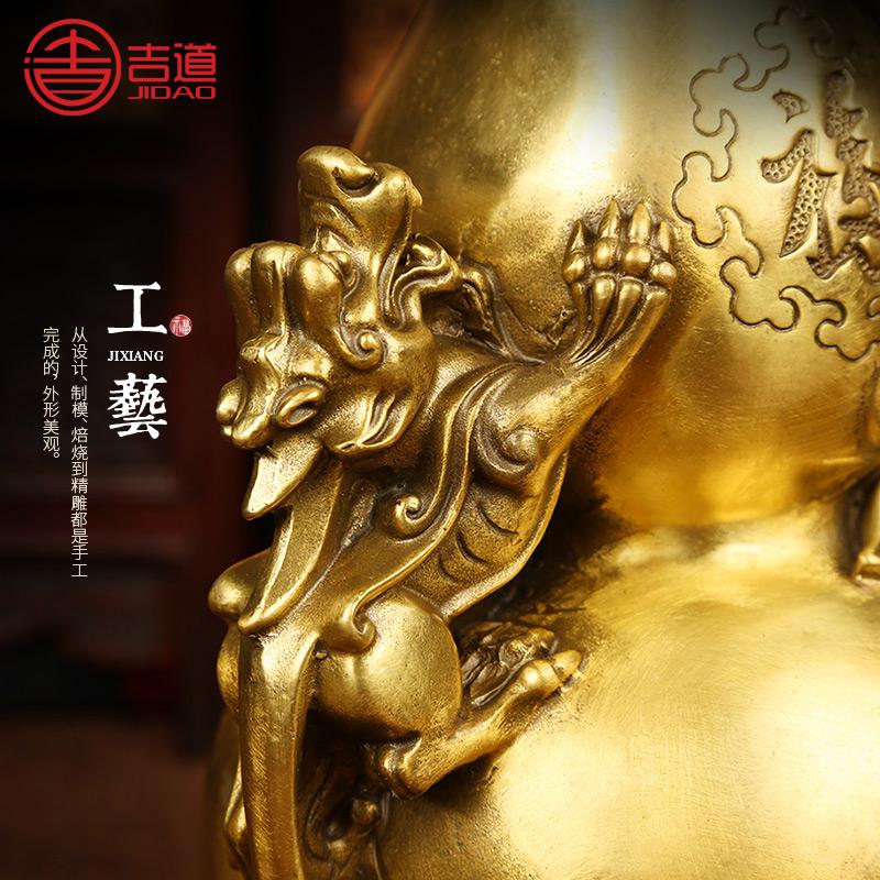 美帮汇铜葫芦摆件寓意金胜乾坤铜葫芦家居福禄葫芦摆件高清大图