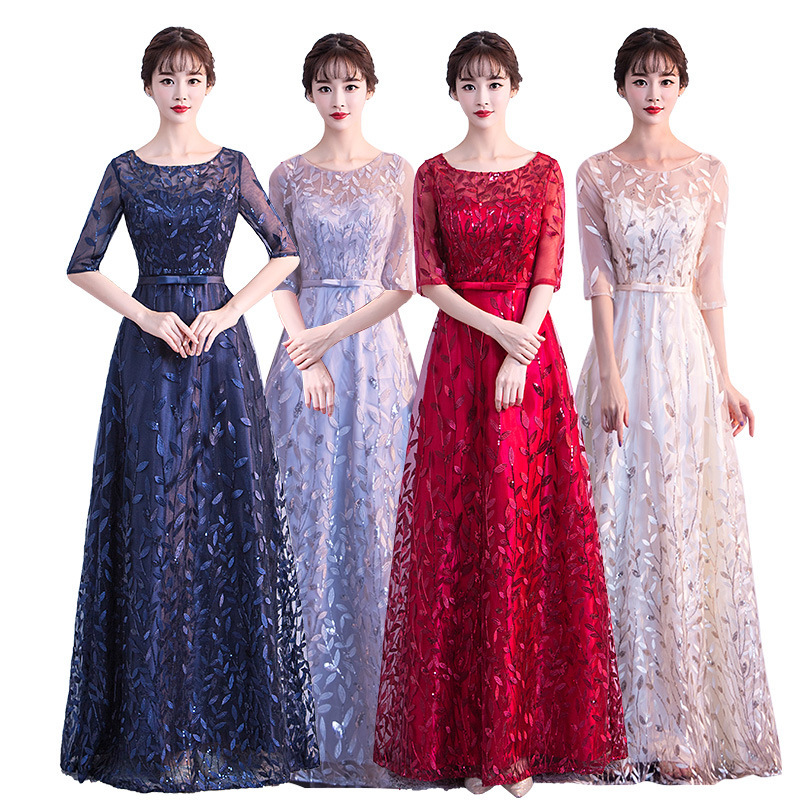 无畏衣衣婚纱敬酒服长裙合唱团演出服2019新款结婚礼服女长款宴会晚礼服女裙子