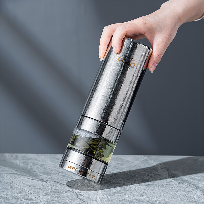 德铂(Debo) DEP-DS453 柯曼纯钛泡茶杯套装(单位:个)本色 蓝色 请备注颜色高清大图