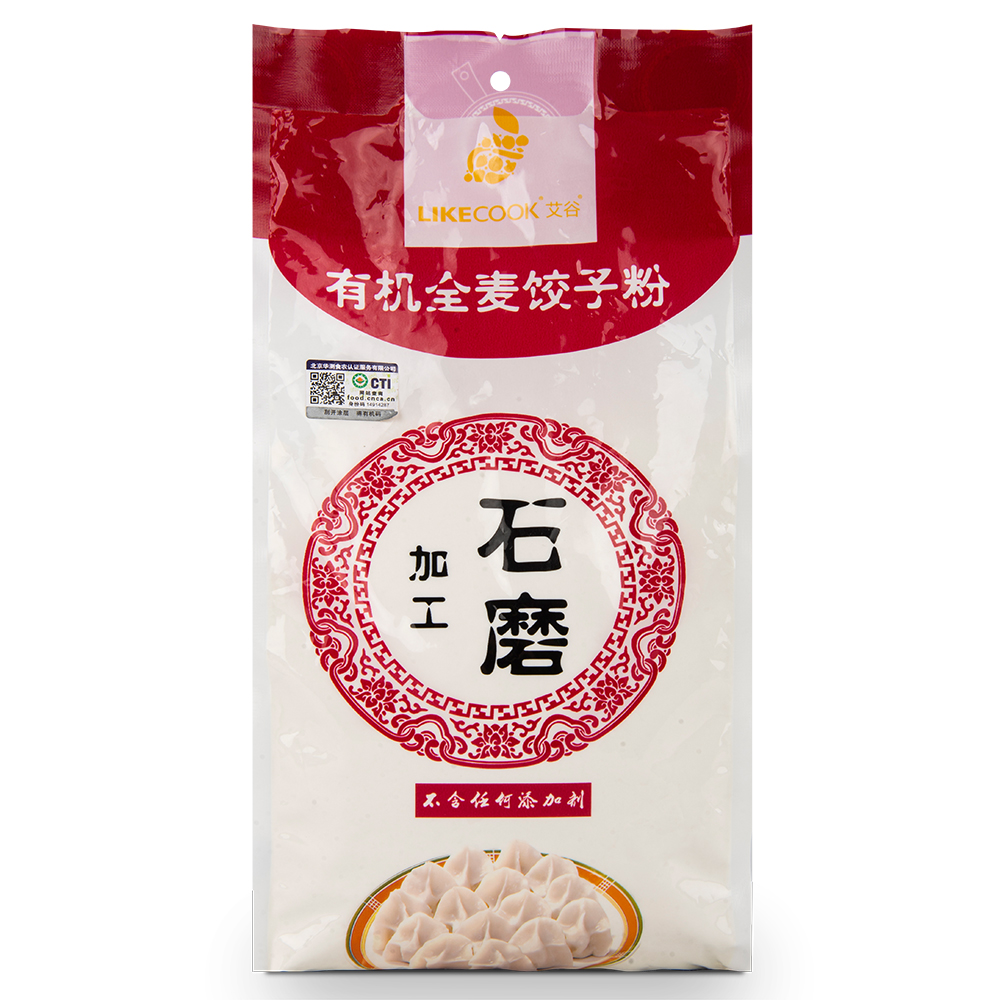艾谷有机石磨全麦饺子粉1kg高清大图