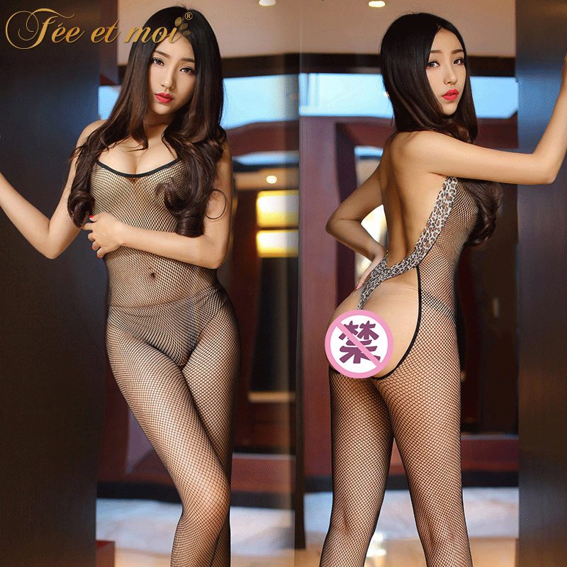 情趣内衣丝袜开档激情套装全身连体衣带网袜透明视装