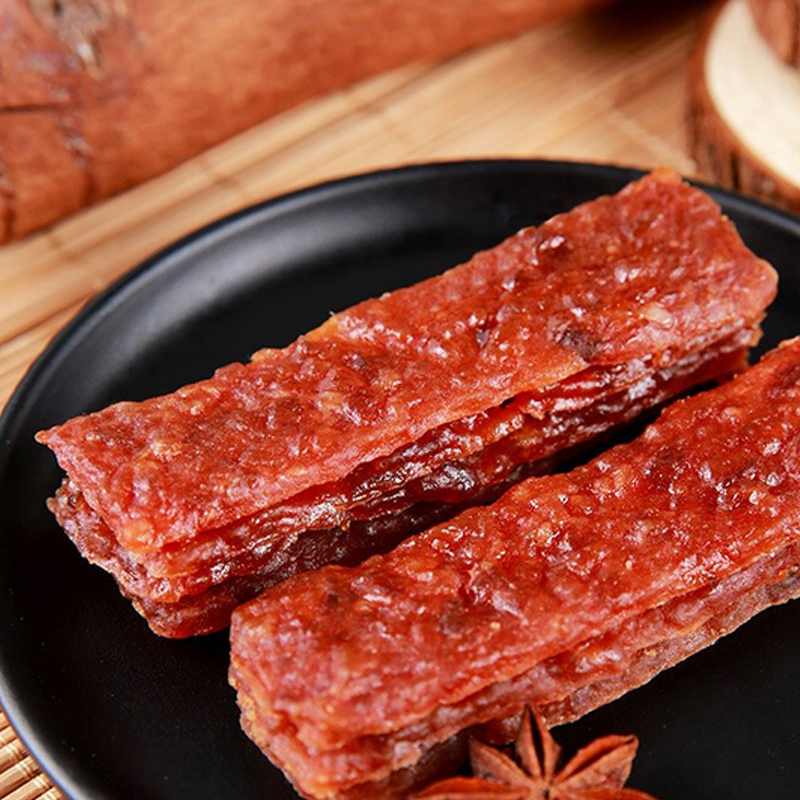 宏香记麻辣味枕式长条猪肉干200g*2