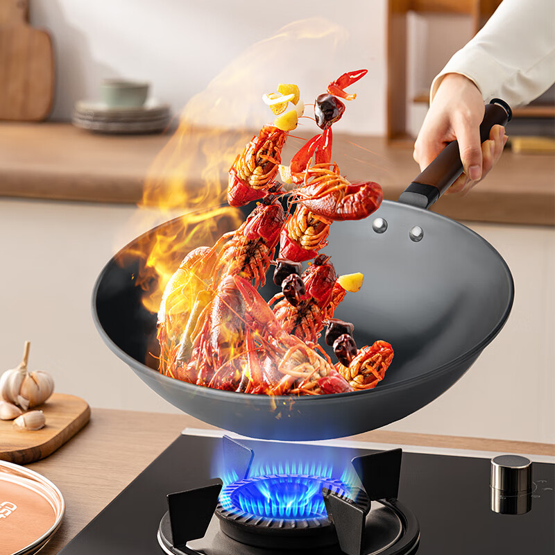 爱仕达 甄铁无涂层 炒锅高清大图