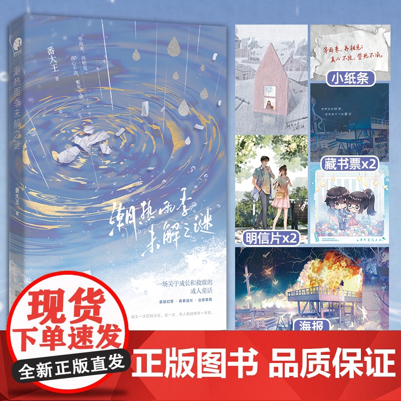 亲签版 正版YS 潮热雨季 未解之谜 人气作家番大王继《去你的岛》后催泪救赎治愈心灵之作 青春文学成长和救赎成长救赎言情高清大图