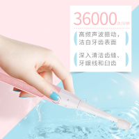 舒客(Saky)电动牙刷G2257标配通用充电式超声波震动情侣便携电动牙刷 粉色