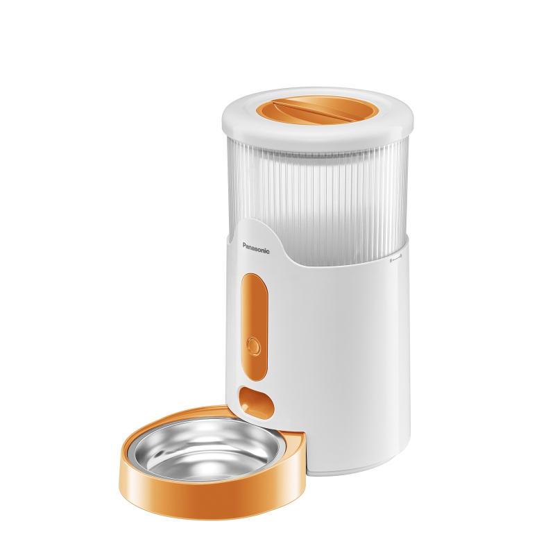 松下自动喂食器猫咪猫粮狗粮投食机宠物用品定时定量智能喂食机橙色