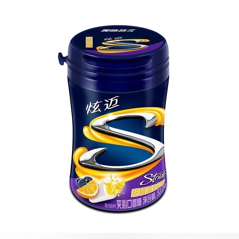 炫迈(Stride)无糖口香糖休闲食品零食缤纷果味2+1组合装(草莓青柠味28粒+甜橙蓝莓味28粒+水蜜西瓜味12片)