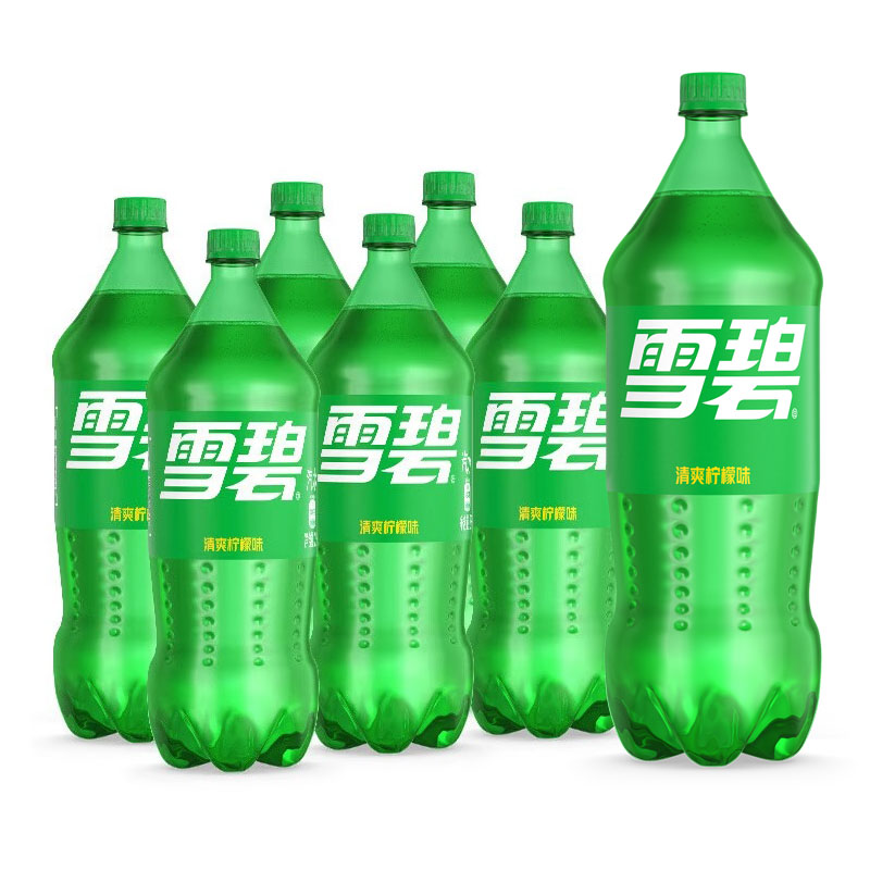 雪碧柠檬味汽水碳酸饮料大瓶 可乐雪碧2L*6瓶
