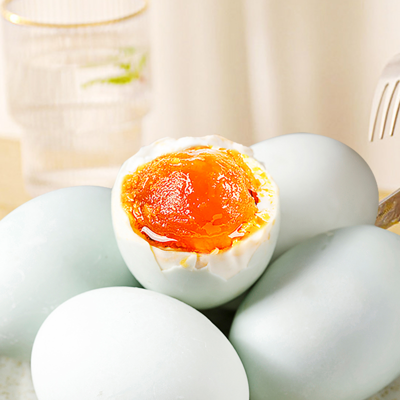 [神丹] 薄盐多油咸蛋 12枚装 正宗 红心流油盐蛋咸蛋熟食家庭下饭菜真空装高清大图