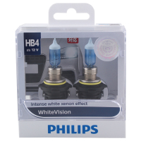 飞利浦(PHILIPS)璀璨之光HB4(9006)升级型汽车灯泡大灯灯泡近光灯远光灯卤素灯2支装 增亮60%时尚白光