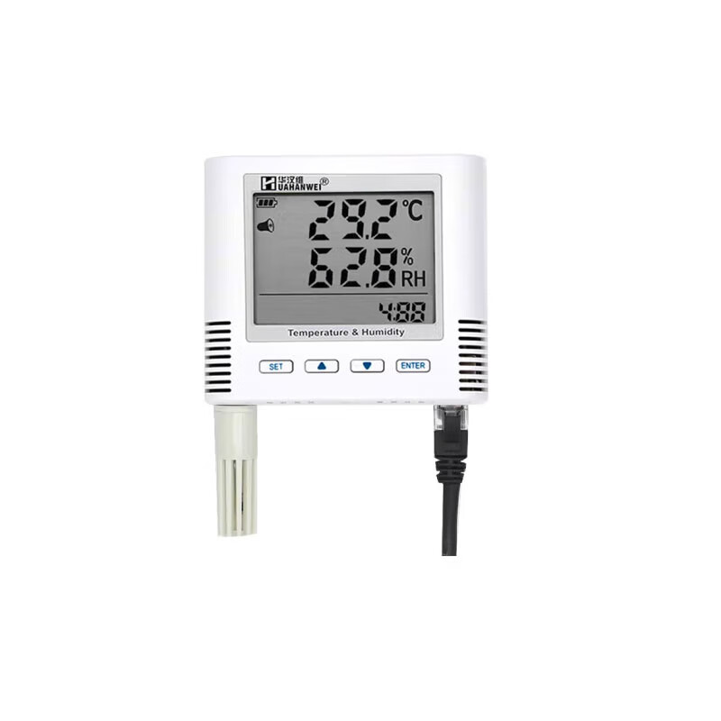 hizhg丨RJ45温湿度传感器温湿度计监控报警器;TH11N-E+POE电源