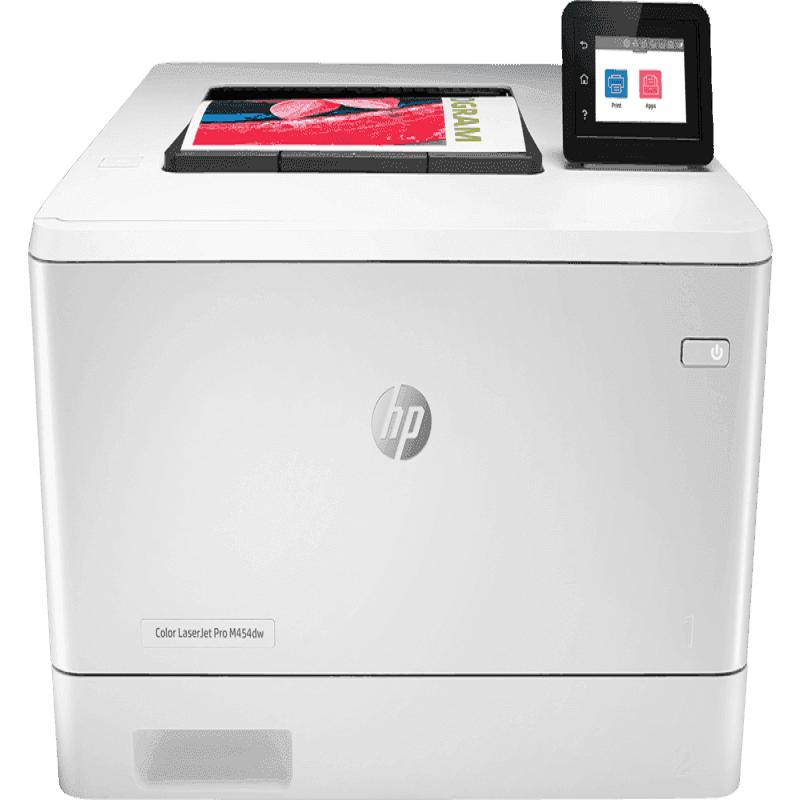 惠普(HP)LaserJet ProM454dw彩色打印 液晶屏 (自动双面打印 无线连接)