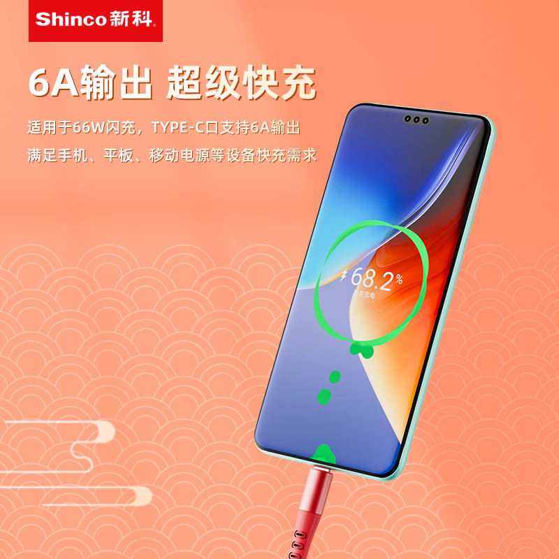 Shinco新科 6A一拖三伸缩数据线GT16S(好运来)高清大图