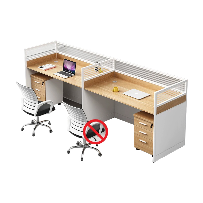 中豫鑫泽 ZYXZ5031815 屏风办公桌职员工位卡座 直排双人位含柜