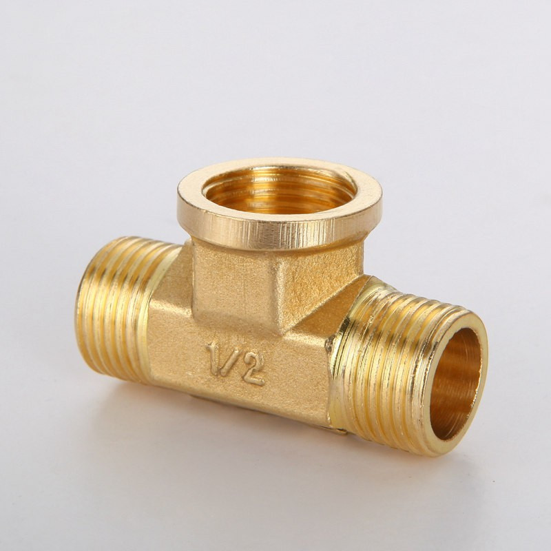 波斯全铜4分加厚三通接头三内丝外丝内外丝燃气管水管三通管道配件4分