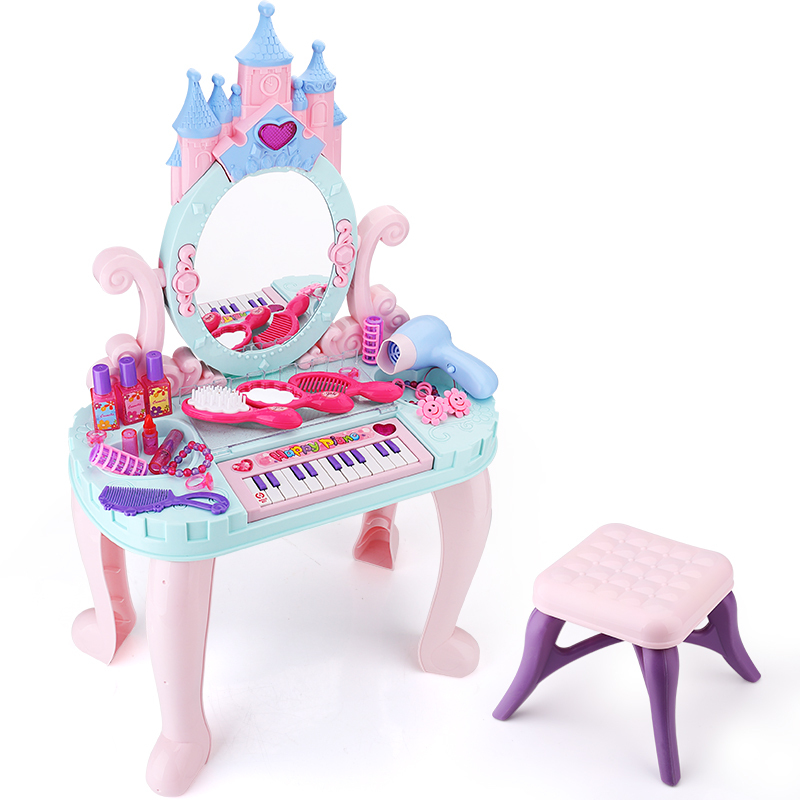 女孩过家家公主梳妆台化妆台品宝宝儿童无毒彩妆盒玩具