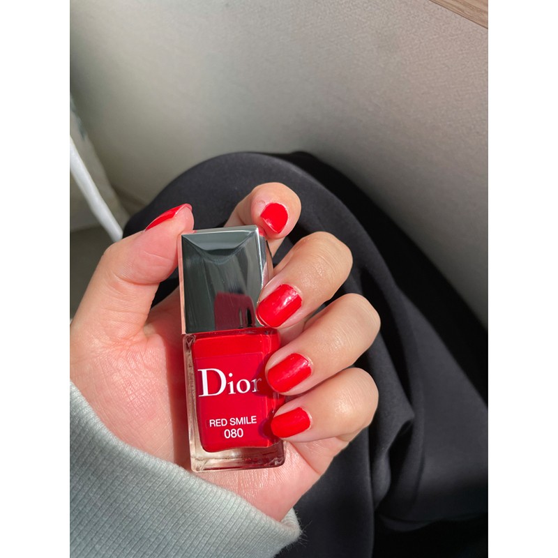 迪奥(Dior)指甲油炫亮持久滋养强韧打底显白美甲底油 080#西瓜红高清大图