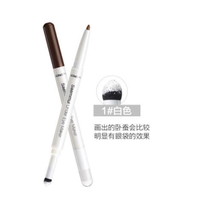 01#白色 韩国双头眼影笔卧蝉高光棒卧蚕笔珠光防水不晕染眼妆眼影