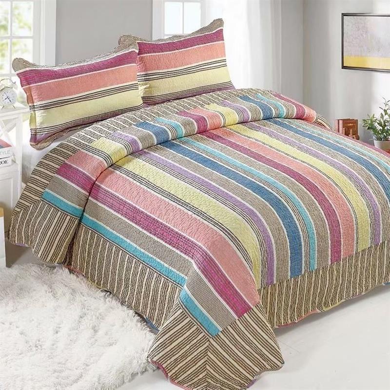 纯棉绗缝被全棉高温水洗韩式棉床盖件套夹棉绗缝炕单件套床单床罩