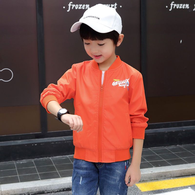 促销新款男童夹克衫春秋款男童夹克外套中大童儿童夹克小男孩韩版外套