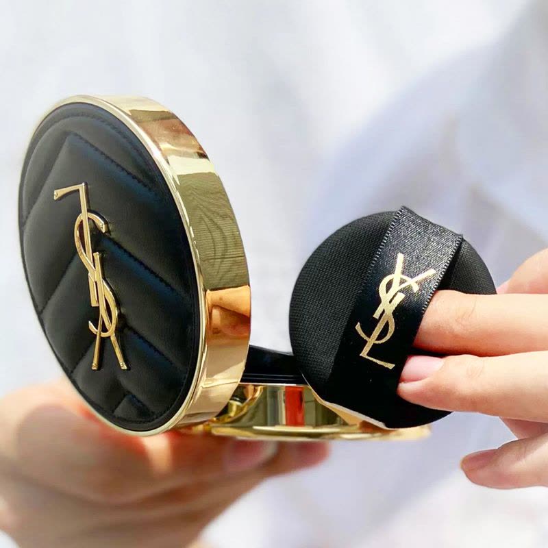 圣罗兰(YSL)持妆遮瑕防晒粉底液 YSL气垫 遮瑕持久皮气垫14g B20适合自然肤/色图片