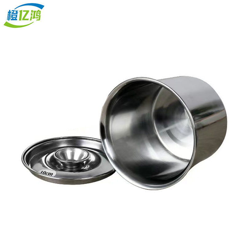 橙亿鸿 不锈钢特厚味盅带盖调料罐 16cm/个高清大图