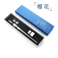 林檎玻璃蘸水笔套装学生人造水晶钢笔礼盒装手工创意文具墨水笔沾水笔生日送朋友毕业季送女朋友_395 碧瑶星空款