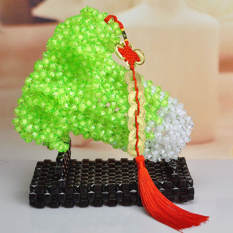 百财如意白菜珠中珠材料包diy手工串珠制作水晶玉白菜材料包成人散