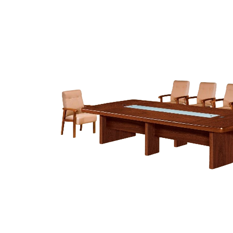 大央会议桌H-7130 3000W*1200D*760H办公家具会议桌长方形大型长桌简约现代会议室洽谈桌高清大图