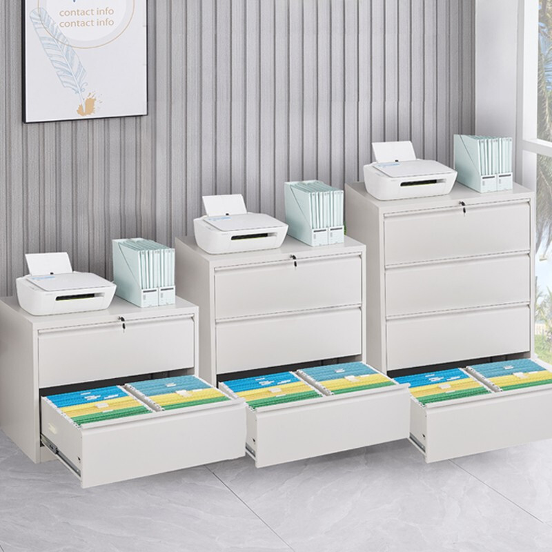 尔迈 铁皮柜挂劳柜带锁卡箱FC办公柜挂捞柜A4立式抽屉挂快劳文件柜子 二抽宽卡箱高清大图