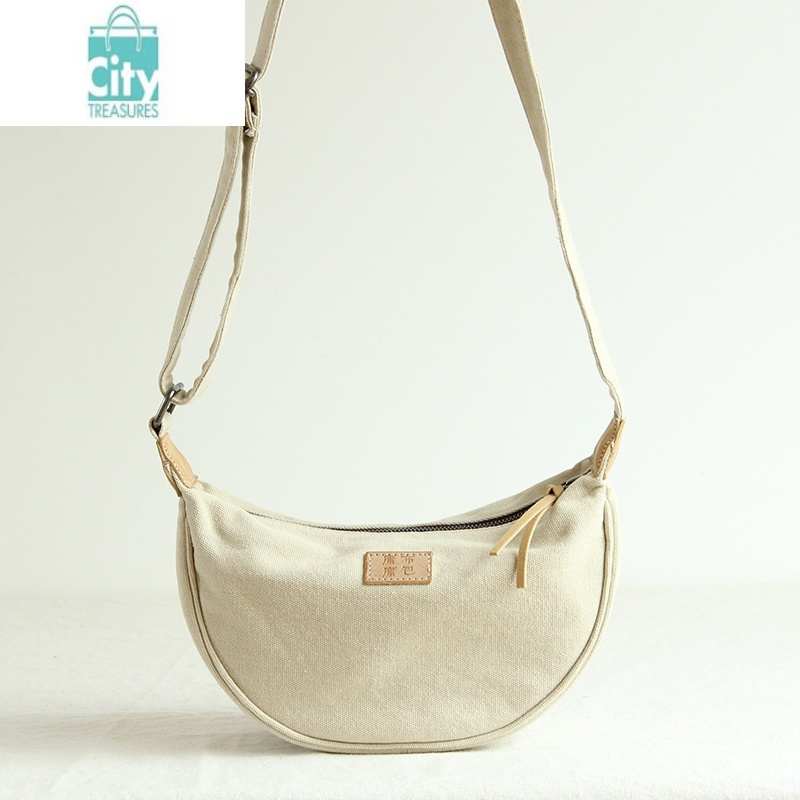 bangdou2023年新款小布包庸庸原创饺子包女斜挎帆布包时尚休闲日系单