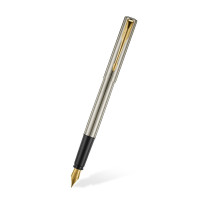 派克PARKER 钢笔 威雅系列XL钢杆金夹墨水笔 学生商务办公日常书写专用 0.5mm金属不锈钢F笔尖