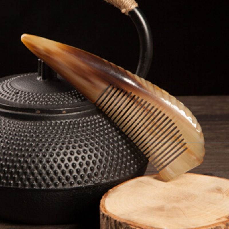 羊角随身携带小梳子女学生韩版防静电防脱发养生家用便于家用携带包>