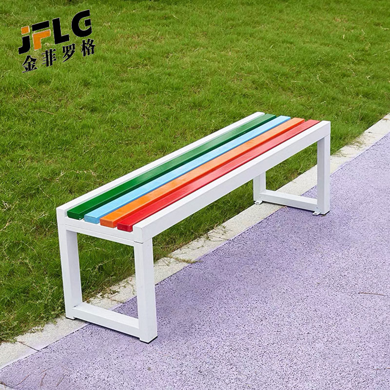 苏宁 金菲罗格 办公家具 户外公园防腐木长椅室外长条凳高清大图