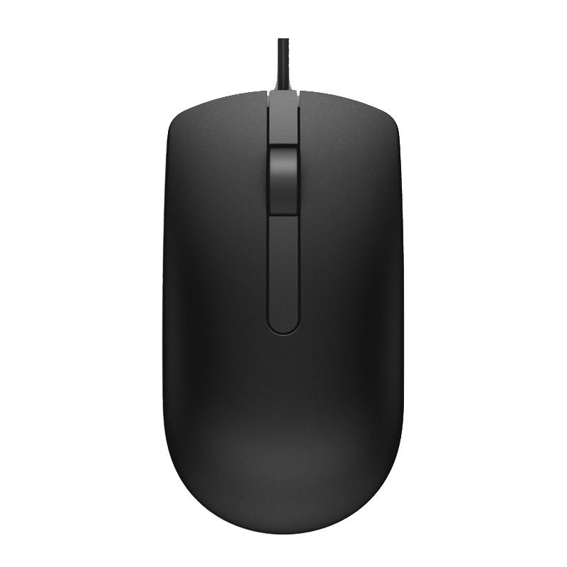 戴尔(DELL)MS116鼠标 家用/商务/办公/笔记本/台式机/一体机 人体工学 USB接口即插即用 黑色